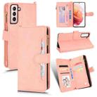 For Samsung Galaxy S21+ 5G Litchi Texture Zipper Leather Phone Case(Pink) - 1