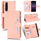 For Sony Xperia 1 IV Litchi Texture Zipper Leather Phone Case(Pink) - 1