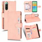 For Sony Xperia 10 IV Litchi Texture Zipper Leather Phone Case(Pink) - 1