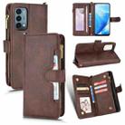 For OnePlus Nord N200 5G Litchi Texture Zipper Leather Phone Case(Brown) - 1