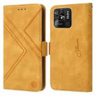 For Xiaomi Redmi 10C Global RFID Geometric Line Flip Leather Phone Case(Yellow) - 1