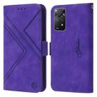 For Xiaomi Redmi Note 11 Pro 4G/5G Global RFID Geometric Line Flip Leather Phone Case(Purple) - 1