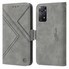 For Xiaomi Redmi Note 11 Pro 4G/5G Global RFID Geometric Line Flip Leather Phone Case(Grey) - 1