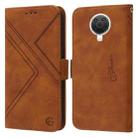 For Nokia G20 / G10 / 6.3 RFID Geometric Line Flip Leather Phone Case(Brown) - 1