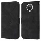 For Nokia G20 / G10 / 6.3 RFID Geometric Line Flip Leather Phone Case(Black) - 1