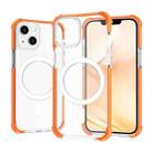 For iPhone 14 Plus Magsafe Magnetic Acrylic Shockproof Phone Case (Orange) - 1