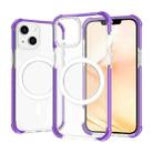 For iPhone 14 Plus Magsafe Magnetic Acrylic Shockproof Phone Case (Purple) - 1