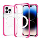 For iPhone 14 Pro Magsafe Magnetic Acrylic Shockproof Phone Case(Rose Red) - 1