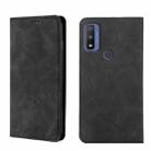 For Motorola G Pure Skin Feel Magnetic Horizontal Flip Leather Phone Case(Black) - 1