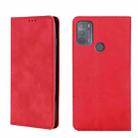 For Motorola Moto G50 Skin Feel Magnetic Horizontal Flip Leather Phone Case(Red) - 1