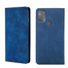 For Motorola Moto G50 Skin Feel Magnetic Horizontal Flip Leather Phone Case(Blue) - 1