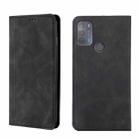 For Motorola Moto G50 Skin Feel Magnetic Horizontal Flip Leather Phone Case(Black) - 1