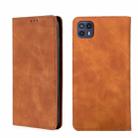 For Motorola Moto G50 5G Skin Feel Magnetic Horizontal Flip Leather Phone Case(Light Brown) - 1