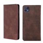 For Motorola Moto G50 5G Skin Feel Magnetic Horizontal Flip Leather Phone Case(Dark Brown) - 1