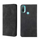 For Motorola Moto E20 Skin Feel Magnetic Horizontal Flip Leather Phone Case(Black) - 1