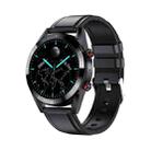 Z18 1.39 inch AMOLED Screen Smart Watch, Support Heart Rate Monitoring/Blood Pressure Monitoring, Strap Material:Leather(Black) - 1
