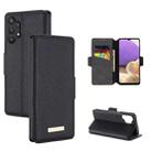For Samsung Galaxy A32 5G MUXMA MX115 Cross Texture Oil Edge Flip Leather Phone Case(Black) - 1