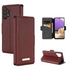 For Samsung Galaxy A32 5G MUXMA MX115 Cross Texture Oil Edge Flip Leather Phone Case(Red) - 1