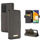 For Samsung Galaxy A52 5G / 4G MUXMA MX115 Cross Texture Oil Edge Flip Leather Phone Case(Grey) - 1