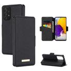 For Samsung Galaxy A72 5G / 4G MUXMA MX115 Cross Texture Oil Edge Flip Leather Phone Case(Black) - 1