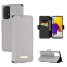 For Samsung Galaxy A72 5G / 4G MUXMA MX115 Cross Texture Oil Edge Flip Leather Phone Case(White) - 1