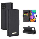 For Samsung Galaxy F62 / M62 MUXMA MX115 Cross Texture Oil Edge Flip Leather Phone Case(Black) - 1