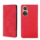 For Honor 50 Skin Feel Magnetic Horizontal Flip Leather Phone Case(Red) - 1