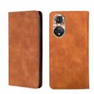 For Honor 50 Skin Feel Magnetic Horizontal Flip Leather Phone Case(Light Brown) - 1