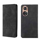 For Honor 50 Skin Feel Magnetic Horizontal Flip Leather Phone Case(Black) - 1