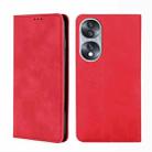 For Honor 70 Skin Feel Magnetic Horizontal Flip Leather Phone Case(Red) - 1