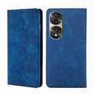 For Honor 70 Pro/70 Pro+ Skin Feel Magnetic Horizontal Flip Leather Phone Case(Blue) - 1