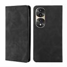 For Honor 70 Pro/70 Pro+ Skin Feel Magnetic Horizontal Flip Leather Phone Case(Black) - 1