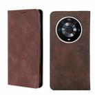 For Honor Magic3 Pro Skin Feel Magnetic Horizontal Flip Leather Phone Case(Dark Brown) - 1