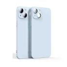 For iPhone 13 Lens Glass Film Liquid State Phone Case(Sierra Blue) - 1