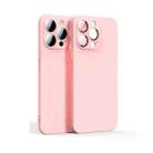 For iPhone 13 Pro Max Lens Glass Film Liquid State Phone Case (Pink) - 1