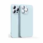 For iPhone 13 Pro Max Lens Glass Film Liquid State Phone Case (Sierra Blue) - 1
