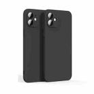 For iPhone 12 Lens Glass Film Liquid State Phone Case(Black) - 1