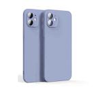 For iPhone 12 Lens Glass Film Liquid State Phone Case(Purple) - 1