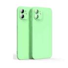 For iPhone 12 Lens Glass Film Liquid State Phone Case(Green) - 1