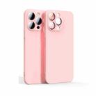 For iPhone 12 Pro Lens Glass Film Liquid State Phone Case(Pink) - 1