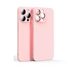 For iPhone 12 Pro Max Lens Glass Film Liquid State Phone Case(Pink) - 1