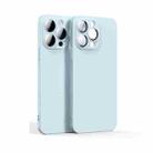 For iPhone 12 Pro Max Lens Glass Film Liquid State Phone Case(Sierra Blue) - 1