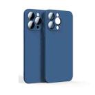 Lens Glass Film Liquid State Phone Case For iPhone 11 Pro(Blue) - 1