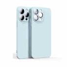 Lens Glass Film Liquid State Phone Case For iPhone 11 Pro(Sierra Blue) - 1