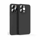 Lens Glass Film Liquid State Phone Case For iPhone 11 Pro Max(Black) - 1