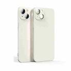 For iPhone 13 mini Lens Glass Film Liquid State Phone Case (White) - 1