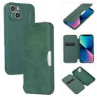 For iPhone 13 Shrimp Skin Texture Flip Leather Phone Case(Green) - 1