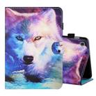 For Lenovo Tab M10 Plus 10.6 3rd Gen 2022 Coloured Drawing Stitching Smart Leather Tablet Case(Wolf) - 1