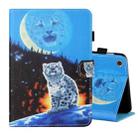 For Lenovo Tab M10 3rd Gen Coloured Drawing Stitching Smart Leather Tablet Case(Moon Tiger) - 1