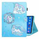 For Lenovo Tab M10 Plus 10.6 3rd Gen 2022 Coloured Drawing Smart Leather Tablet Case(Unicorn) - 1